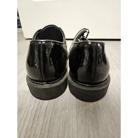 Mens Capps High Gloss Black Military Dress Shoes Vibram Footwear Size 12 - Picture 3 of 5